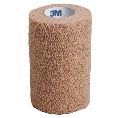 Picture of Cohesive Bandage 3M™ Coban™ 4 Inch X 5 Yard Standard Compression Self-adherent Closure Tan NonSterile1584