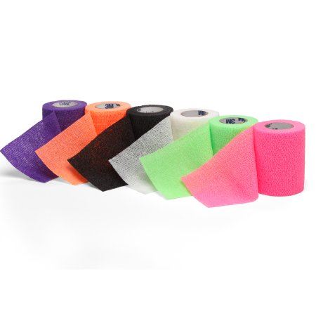 Picture of Cohesive Bandage 3M™ Coban™ 3 Inch X 5 Yard Standard Compression Self-adherent Closure Assorted Neon Colors NonSterile1583N