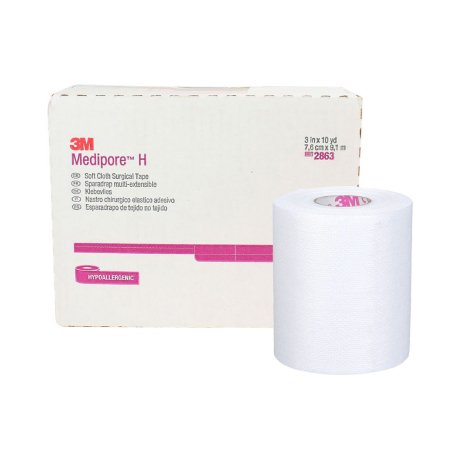 Picture of Medical Tape 3M™ Medipore™ H Perforated Soft Cloth 3 Inch X 10 Yard White NonSterile2863