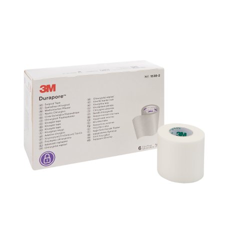 Picture of Medical Tape 3M™ Durapore™ High Adhesion Silk-Like Cloth 2 Inch X 10 Yard White NonSterile1538-2