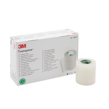 Picture of Medical Tape 3M™ Transpore™ Porous Plastic 2 Inch X 10 Yard Transparent NonSterile1527-2