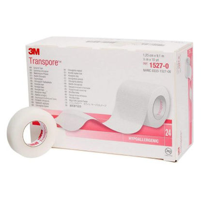 Picture of Medical Tape 3M™ Transpore™ Porous Plastic 1/2 Inch X 10 Yard Transparent NonSterile1527-0