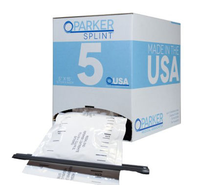 Picture of Padded Splint Roll Parker Splint™ 5 Inch X 15 Foot Fiberglass WhitePS5L2