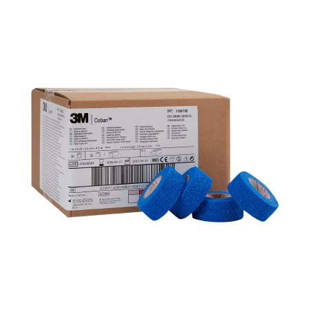 Picture of Cohesive Bandage 3M™ Coban™ 1 Inch X 5 Yard Standard Compression Self-adherent Closure Blue NonSterile1581B