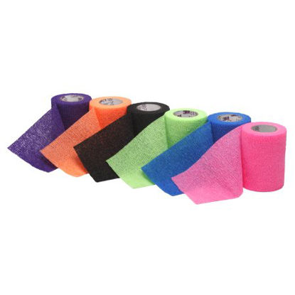 Picture of Cohesive Bandage 3M™ Coban™ LF 3 Inch X 5 Yard Standard Compression Self-adherent Closure Bright Green / Bright Orange / Bright Pink / Purple / Blue / Black NonSterile2083C