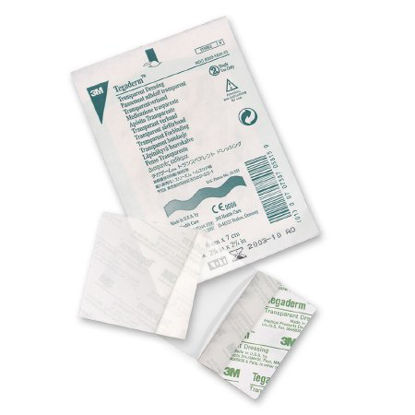 Picture of Transparent Film Dressing 3M™ Tegaderm™ Rectangle 2-3/8 X 2-3/4 Inch Frame Style Delivery Without Label Sterile1620