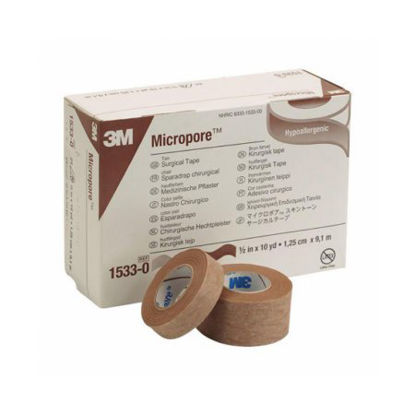 Picture of Medical Tape 3M™ Micropore™ Easy Tear Paper 1/2 Inch X 10 Yard Tan NonSterile1533-0