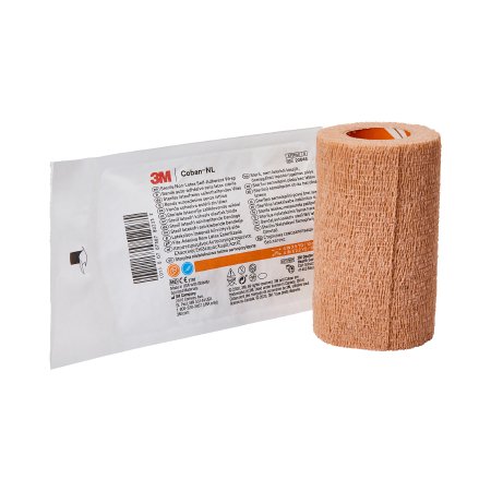 Picture of Cohesive Bandage 3M™ Coban™ LF 4 Inch X 5 Yard Standard Compression Self-adherent Closure Tan Sterile2084S