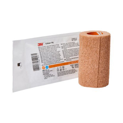 Picture of Cohesive Bandage 3M™ Coban™ LF 4 Inch X 5 Yard Standard Compression Self-adherent Closure Tan Sterile2084S