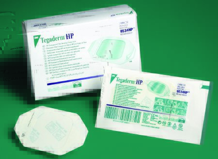 Picture of Transparent Film Dressing 3M™ Tegaderm™ HP Rectangle 4 X 4-3/4 Inch Frame Style Delivery With Label Sterile9536HP