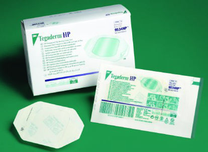 Picture of Transparent Film Dressing 3M™ Tegaderm™ HP Rectangle 4 X 4-3/4 Inch Frame Style Delivery With Label Sterile9536HP