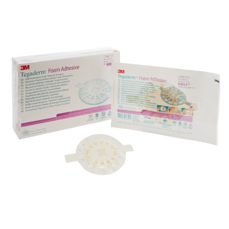 Picture of Foam Dressing 3M™ Tegaderm™ High Performance 4 X 4-1/2 Inch Oval Adhesive with Border Sterile90611
