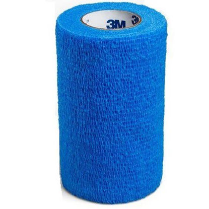 Picture of Cohesive Bandage 3M™ Coban™ 4 Inch X 5 Yard Standard Compression Self-adherent Closure Blue NonSterile1584B