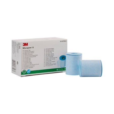 Picture of Medical Tape 3M™ Micropore™ S Skin Friendly Silicone 2 Inch X 5-1/2 Yard Blue NonSterile2770-2