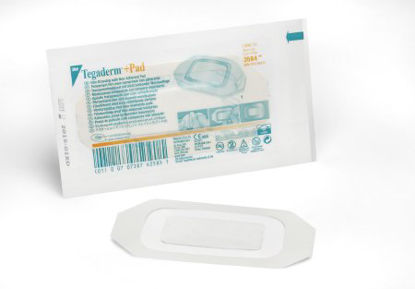 Picture of Transparent Film Dressing with Pad 3M™ Tegaderm™ Rectangle 2-3/8 X 4 Inch Frame Style Delivery Without Label Sterile3584