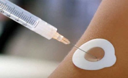 Picture of Adhesive Barrier Strip Inject-Safe™ 1-3/8 Inch Diameter Film / Foam Round White Sterile8-6432700001-9