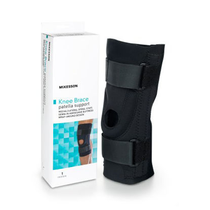 Picture of Knee Brace McKesson Medium Pull-On / Hook and Loop Strap with D-Rings 18 to 20-1/2 Inch Circumference Left or Right Knee155-81-97425