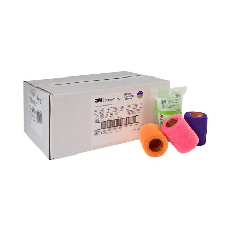 Picture of Cohesive Bandage 3M™ Coban™ LF 1-1/2 Inch X 5 Yard Standard Compression Self-adherent Closure Bright Green / Bright Orange / Bright Pink / Purple / Blue / Black NonSterile20815C