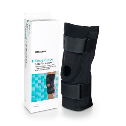 Picture of Knee Brace McKesson Large Pull-On / Hook and Loop Strap with D-Rings 20-1/2 to 23 Inch Circumference Left or Right Knee155-81-97427
