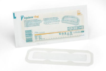 Picture of Transparent Film Dressing with Pad 3M™ Tegaderm™ + Rectangle 3-1/2 X 10 Inch Frame Style Delivery Without Label Sterile3591