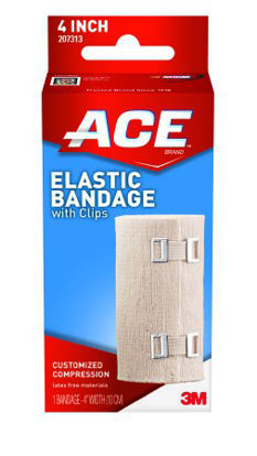 Picture of Elastic Bandage 3M™ ACE™ 4 Inch Width Standard Compression Clip Detached Closure Tan NonSterile207313