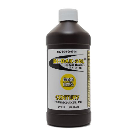 Picture of Antimicrobial Wound Cleanser Di-Dak-Sol® 16 oz. Bottle NonSterile Sodium Hypochlorite00436066916