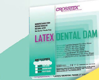 Picture of EENT Drape Crosstex® Mint Dental Dam 6 W X 6 L Inch NonSterile19400