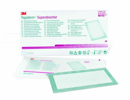 Picture of Super Absorbent Dressing 3M™ Tegaderm™ Superabsorber Polypropylene 3-7/8 X 7-7/8 Inch Sterile90702