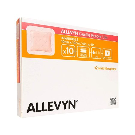 Picture of Thin Silicone Foam Dressing Allevyn Gentle Border Lite 4 X 4 Inch Square Silicone Gel Adhesive with Border Sterile66800835