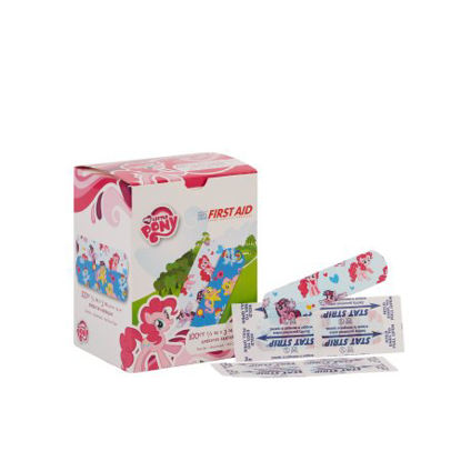 Picture of Adhesive Strip American® White Cross Stat Strip® 3/4 X 3 Inch Plastic Rectangle Kid Design (My Little Pony) Sterile10848