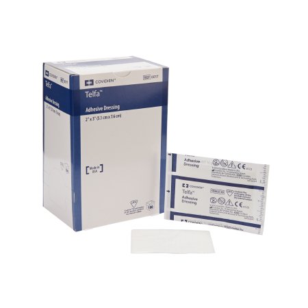 Picture of Adhesive Dressing Telfa™ 2 X 3 Inch Film / Cotton Rectangle White Sterile6017