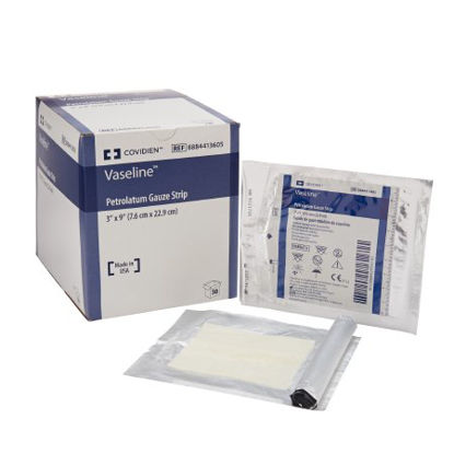 Picture of Impregnated Dressing Vaseline® 3 X 9 Inch Mesh Gauze White Petrolatum Sterile8884413605