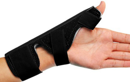Picture of Thumb Splint ProCare® One Size Fits Most Hook and Loop Closure Left or Right Hand Beige79-92170
