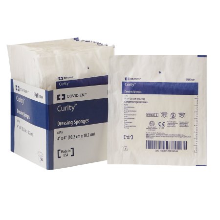 Picture of Nonwoven Sponge Curity™ Polyester / Rayon 6-Ply 4 X 4 Inch Square Sterile7084-