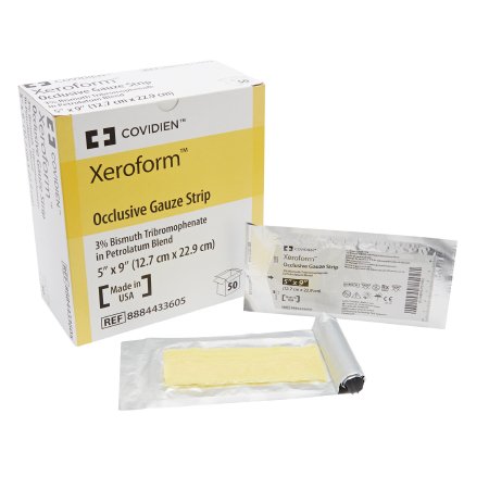 Picture of Petrolatum Impregnated Dressing Xeroform® 5 X 9 Inch Gauze Bismuth Tribromophenate / Petrolatum Sterile8884433605