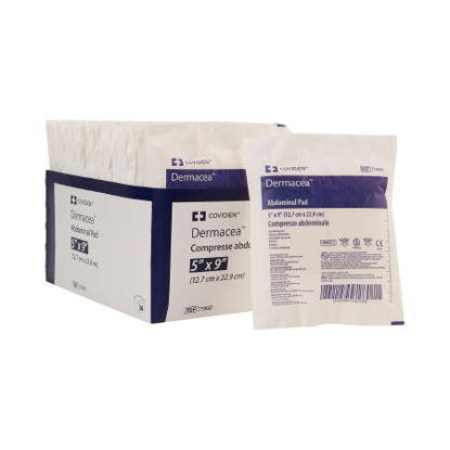 Picture of Abdominal Pad Dermacea™ Nonwoven Fluff 5 X 9 Inch Rectangle Sterile7196D