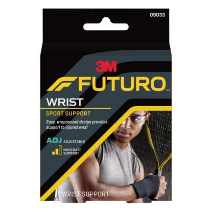 Picture of Wrist Support 3M™ Futuro™ Sport Wraparound Neoprene / Nylon / Polyester Left or Right Hand Black One Size Fits Most09033ENR