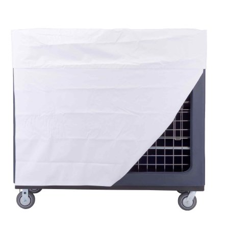 Picture of Cart Cover White Vinyl 12 X 31 X 60 Inch / 31 X 44 X 60 Inch (Flap Down) Hook and Loop Closure852W
