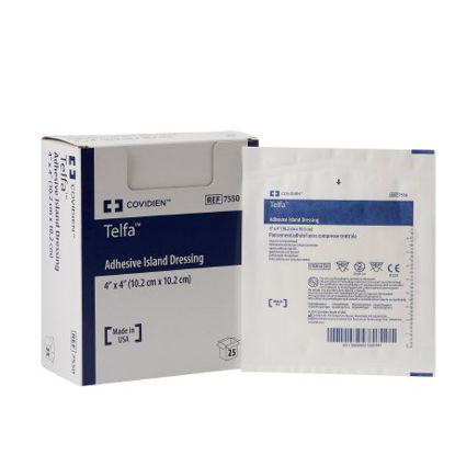 Picture of Adhesive Dressing Telfa™ 4 X 4 Inch Nonwoven Square White Sterile7550-