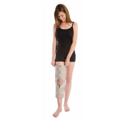 Picture of Knee Immobilizer ProCare® One Size Fits Most Hook and Loop Closure 22 Inch Length Left or Right Knee79-80040