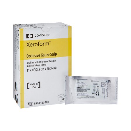 Picture of Petrolatum Impregnated Dressing Xeroform® 1 X 8 Inch Gauze Bismuth Tribromophenate / Petrolatum Sterile8884433301