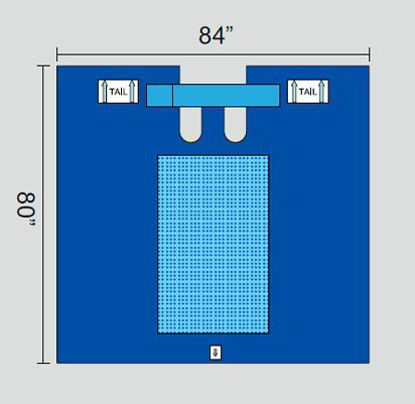 Picture of Cardiovascular Drape Bilateral Underleg / Perineal Drape1222-5025