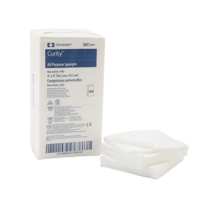 Picture of Nonwoven Sponge Curity™ Polyester / Rayon 4-Ply 4 X 4 Inch Square NonSterile9024-