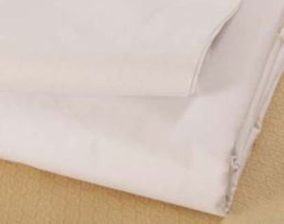 Picture of Bed Sheet Global Select™ Flat 66 X 108 Inch White / White Hem Cotton 55% / Polyester 45% Reusable53765-108