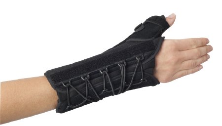 Picture of Wrist Brace ProCare® Quick-Fit® W.T.O. Aluminum / Foam / Nylon Left Hand Black X-Large79-87591