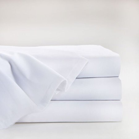 Picture of Bed Sheet UniVal Draw 54 X 72 Inch White Cotton 70% / Polyester 30% Reusable16952100
