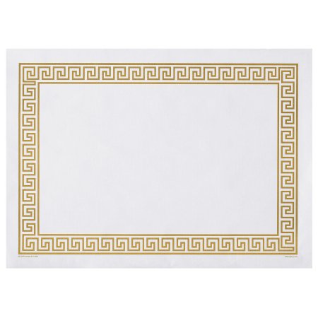 Picture of PLACEMAT, PAPER HOFFMASTER GOLD GREEK 9 3/4"X14" (1000/CS)310694