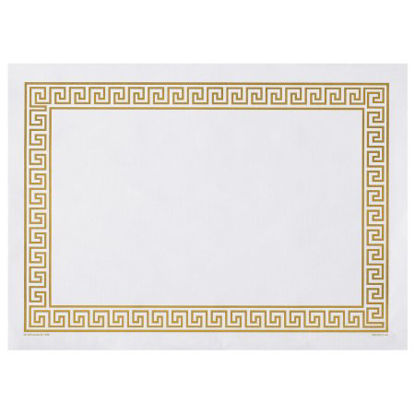 Picture of PLACEMAT, PAPER HOFFMASTER GOLD GREEK 9 3/4"X14" (1000/CS)310694