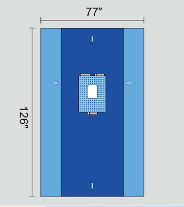 Picture of Abdominal Drape Pediatric Laparotomy Drape 77 W X 126 L Inch Sterile1222-2125