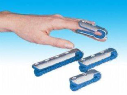Picture of Finger Splint ProCare® Small Without Fastening Left or Right Hand Blue / Silver79-71023